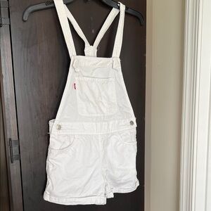 Levi's Kids White Short Overalls